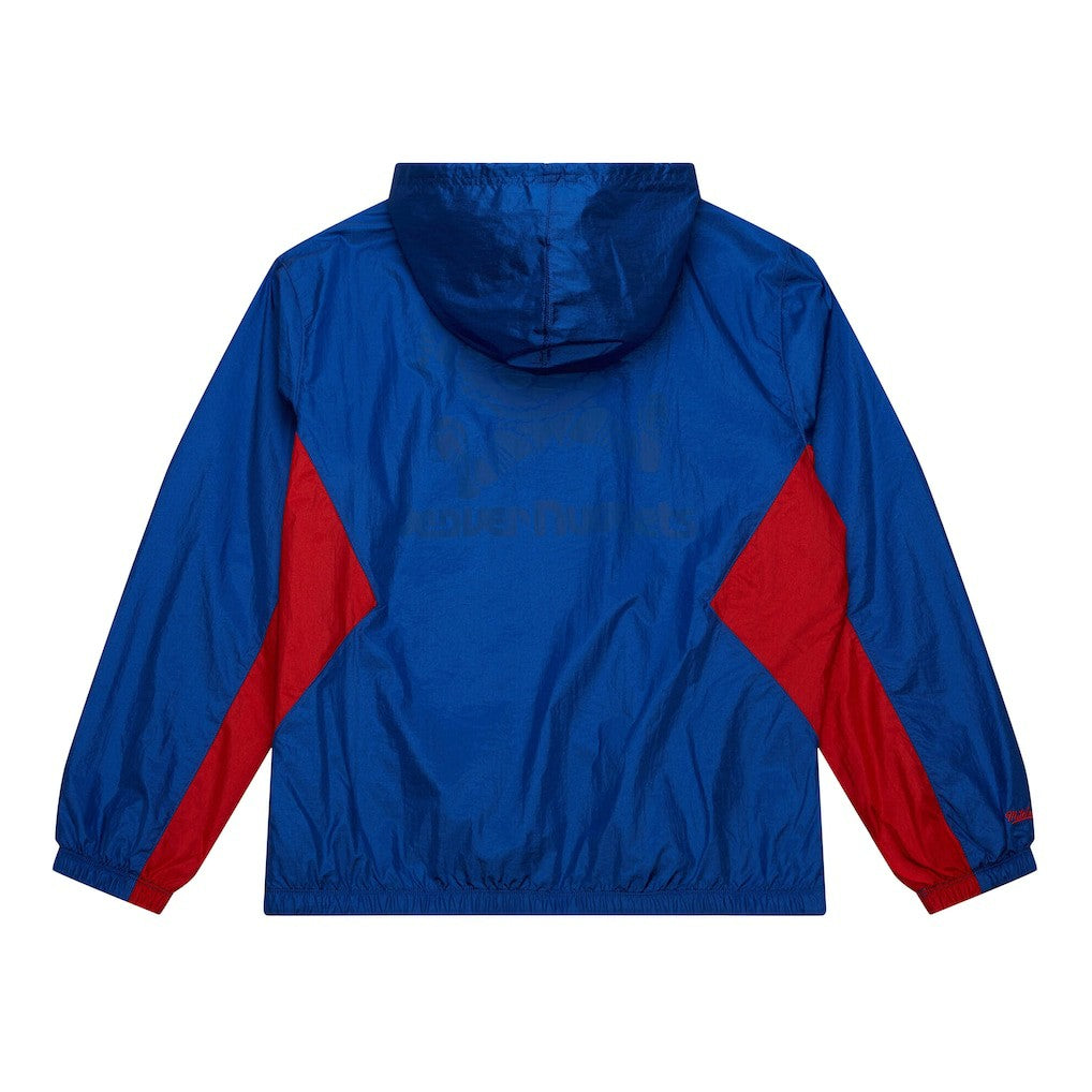 Denver Nuggets Playmaker Full-Zip Hooded Windbreaker Jacket Blue - Mitchell & Ness