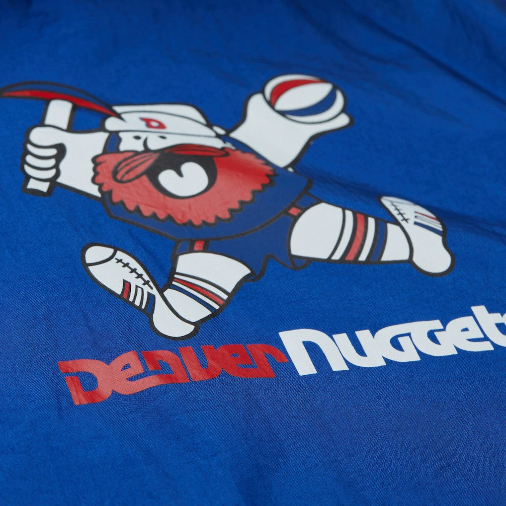 Denver Nuggets Playmaker Full-Zip Hooded Windbreaker Jacket Blue - Mitchell & Ness