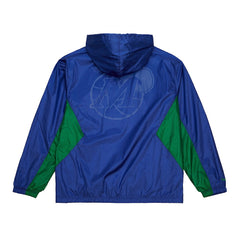 Dallas Mavericks Playmaker Full-Zip Hooded Windbreaker Jacket Blue - Mitchell & Ness