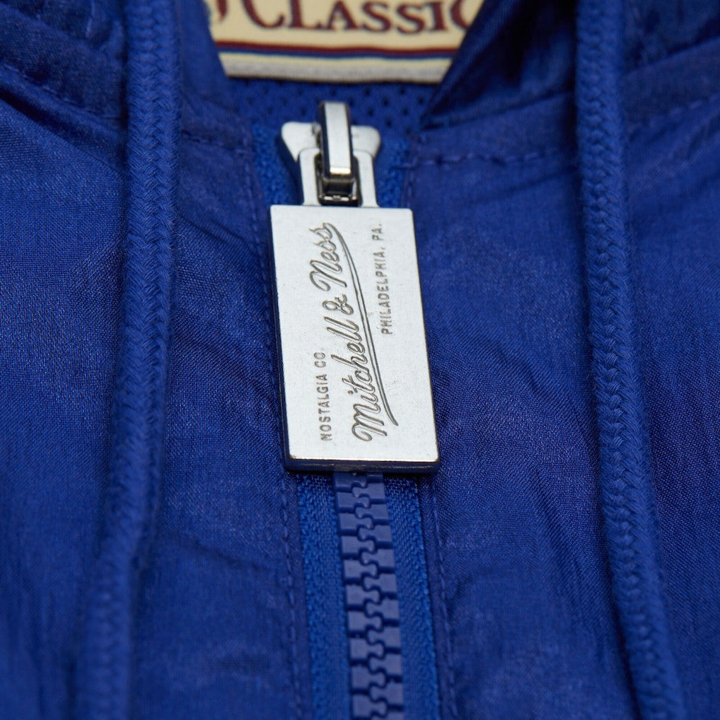 Dallas Mavericks Playmaker Full-Zip Hooded Windbreaker Jacket Blue - Mitchell & Ness