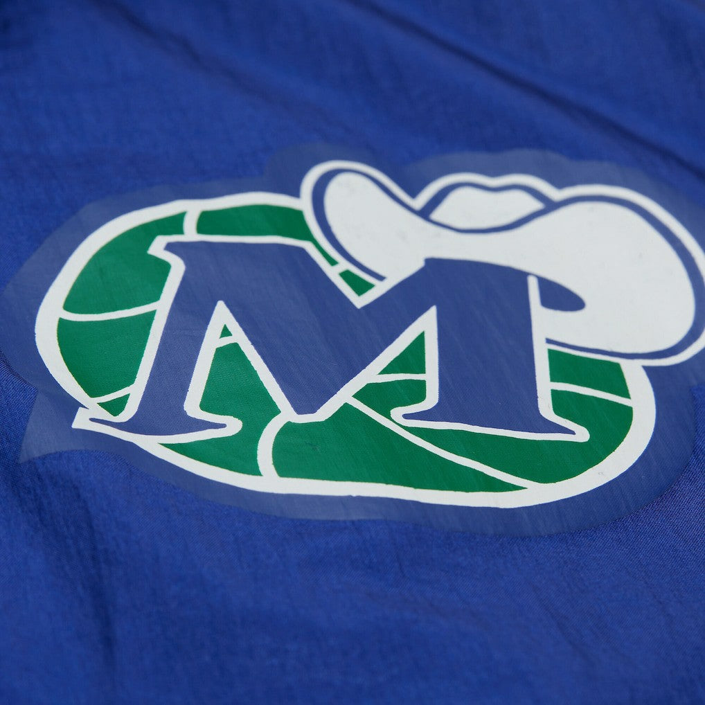 Dallas Mavericks Playmaker Full-Zip Hooded Windbreaker Jacket Blue - Mitchell & Ness