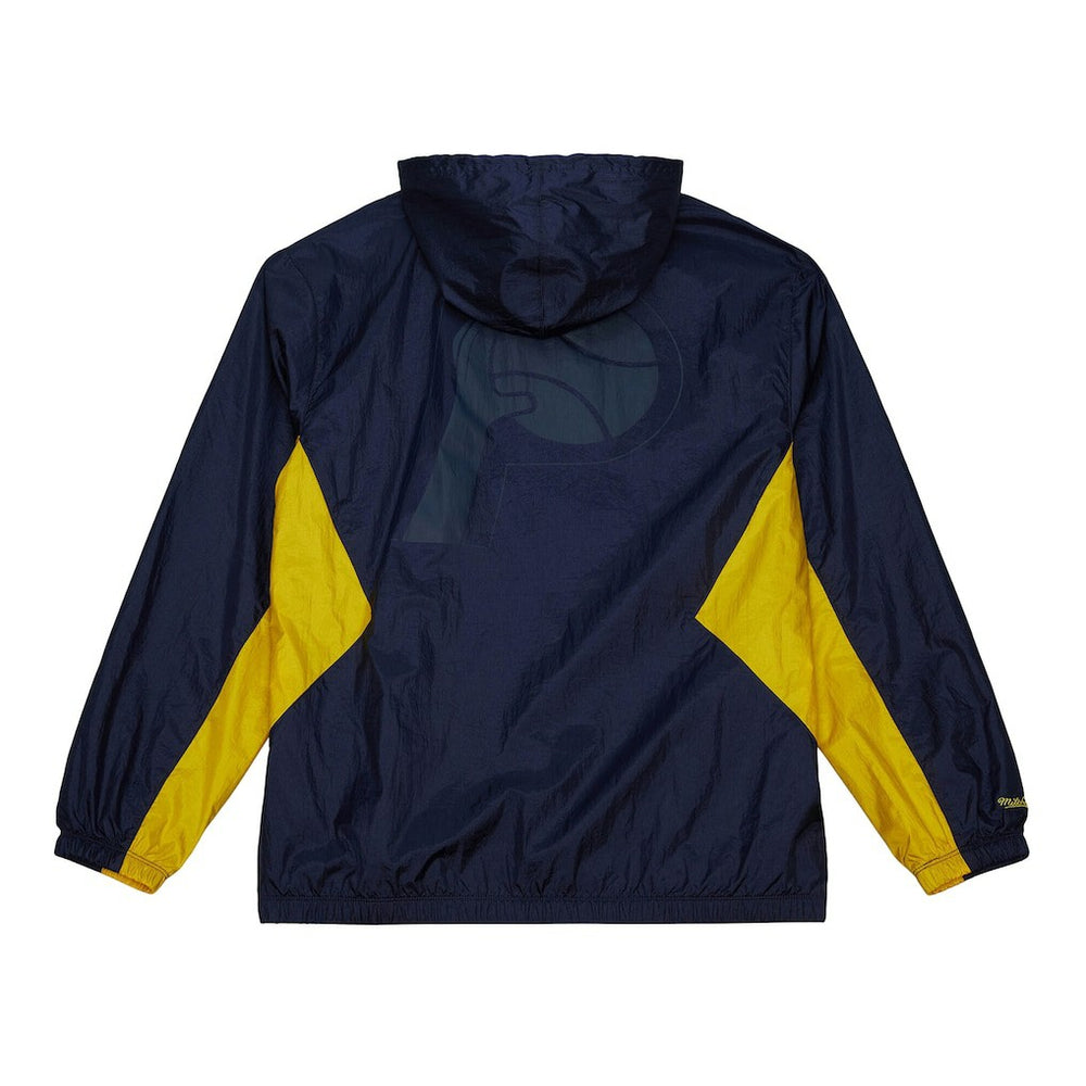 Indiana Pacers Playmaker Full-Zip Hooded Windbreaker Jacket Navy - Mitchell & Ness