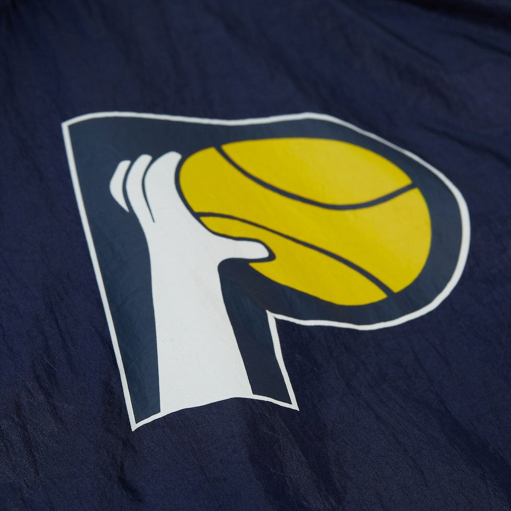 Indiana Pacers Playmaker Full-Zip Hooded Windbreaker Jacket Navy - Mitchell & Ness