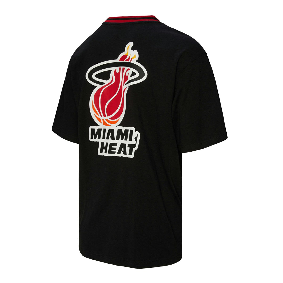 Miami Heat Unisex Playmaker Vintage Logo T-Shirt Black - Mitchell & Ness