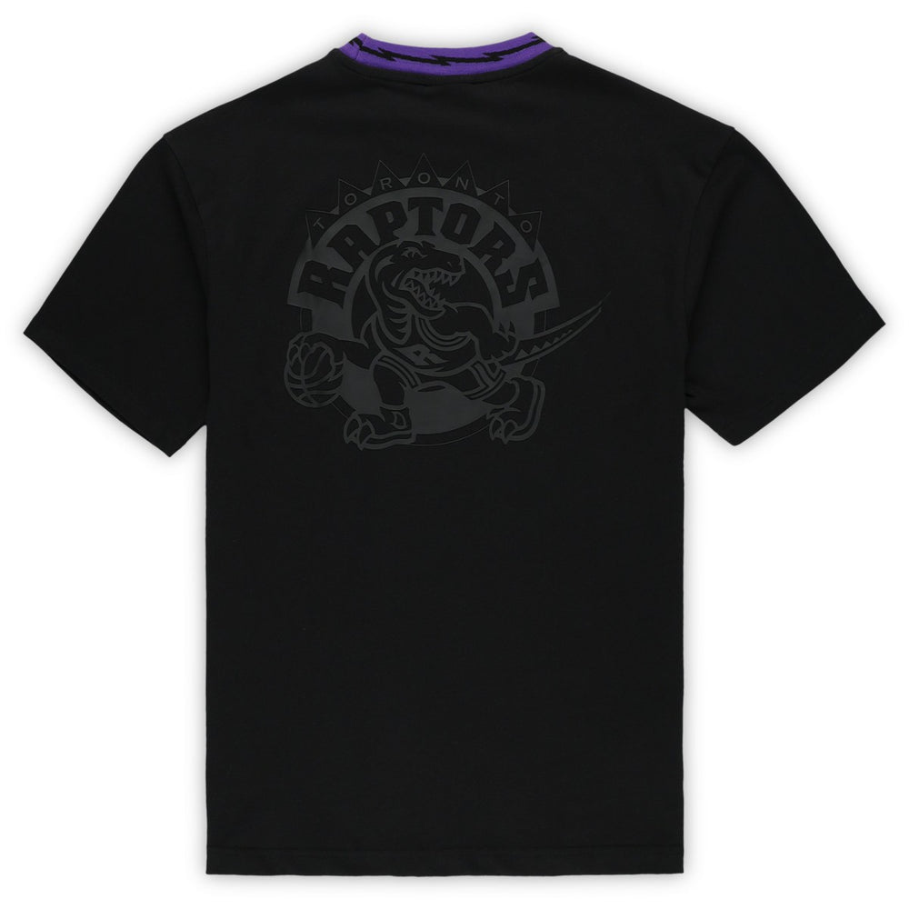 Toronto Raptors Unisex Playmaker Vintage Logo T-Shirt Black - Mitchell & Ness