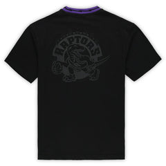 Toronto Raptors Unisex Playmaker Vintage Logo T-Shirt Black - Mitchell & Ness