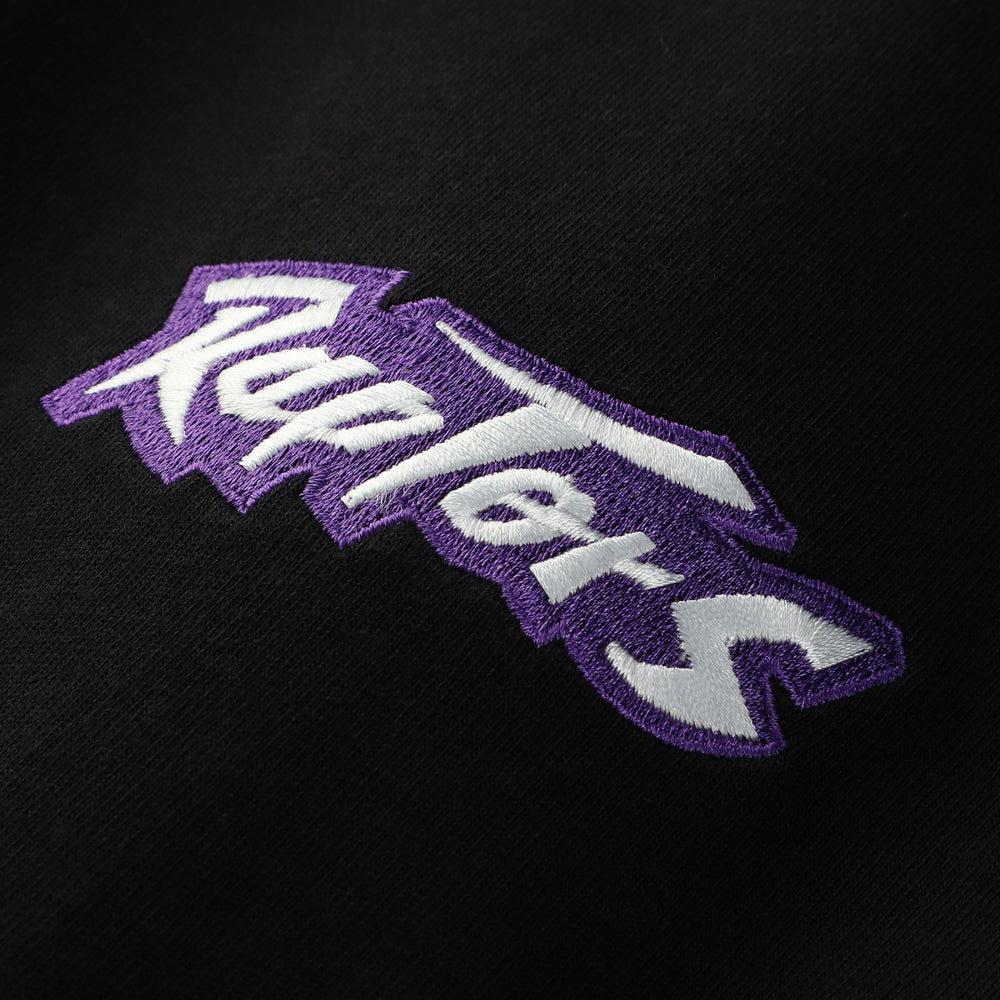 Toronto Raptors Unisex Playmaker Vintage Logo T-Shirt Black - Mitchell & Ness