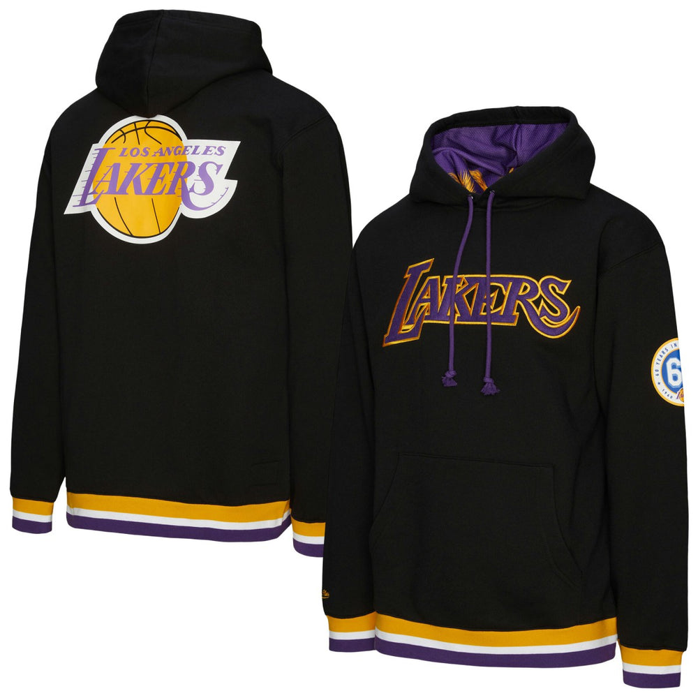 Los Angeles Lakers Unisex Vintage Heavyweight Hoodie Black - Mitchell & Ness