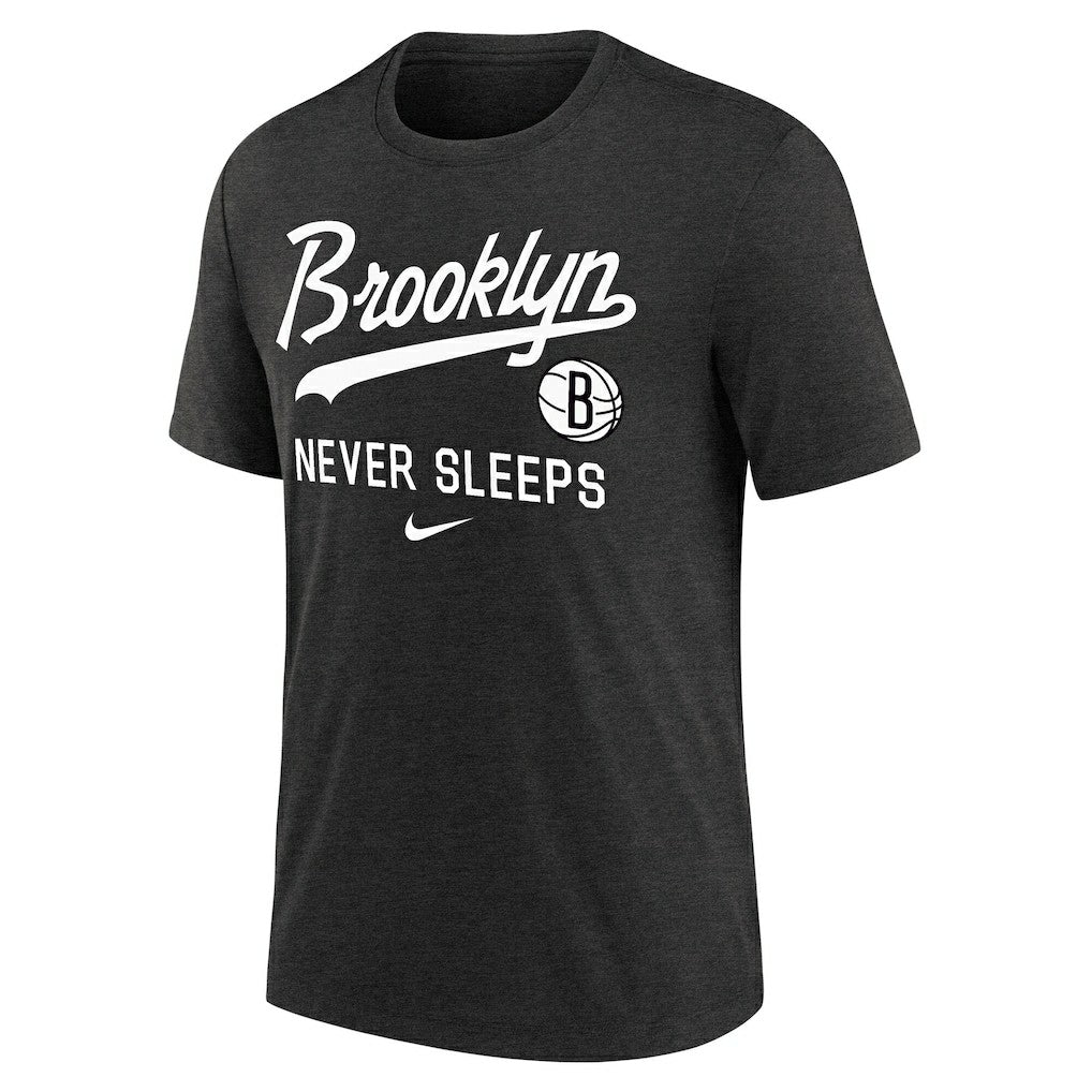 Brooklyn Nets Tri-Blend T-Shirt Black - Nike