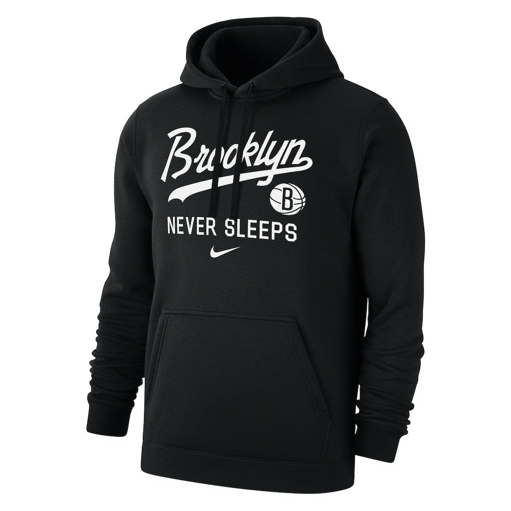 Brooklyn Nets Brooklyn Never Sleeps Club Hoodie Black - Nike