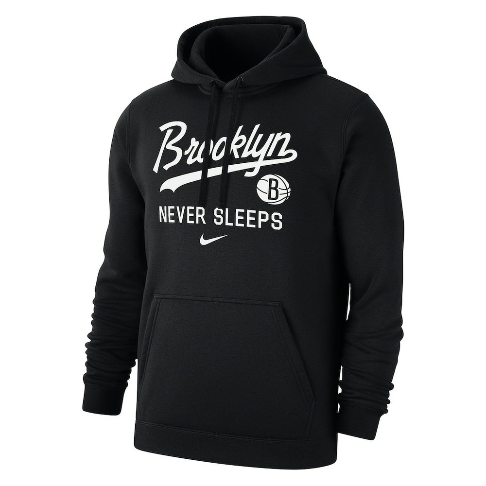 Brooklyn Nets Brooklyn Never Sleeps Club Hoodie Black - Nike