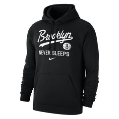 Brooklyn Nets Brooklyn Never Sleeps Club Hoodie Black - Nike