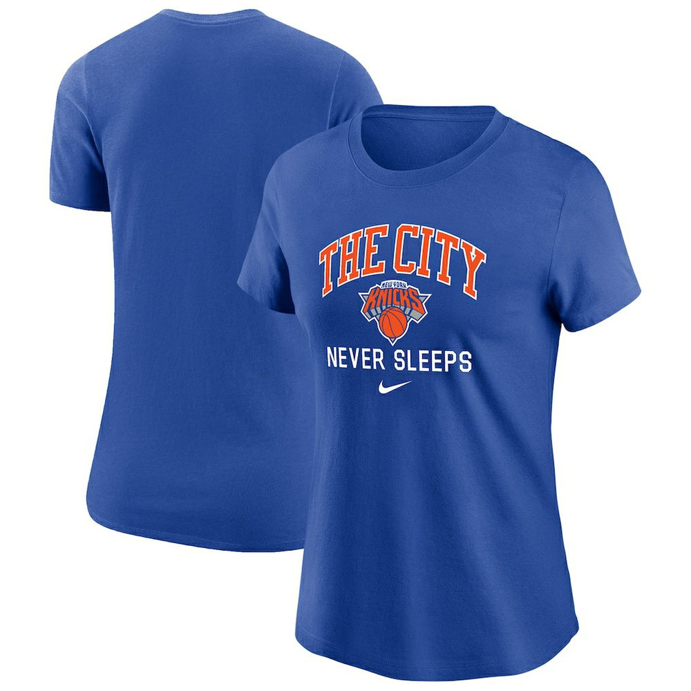 New York Knicks Women's The City Never Sleeps T-Shirt Blue - Nike