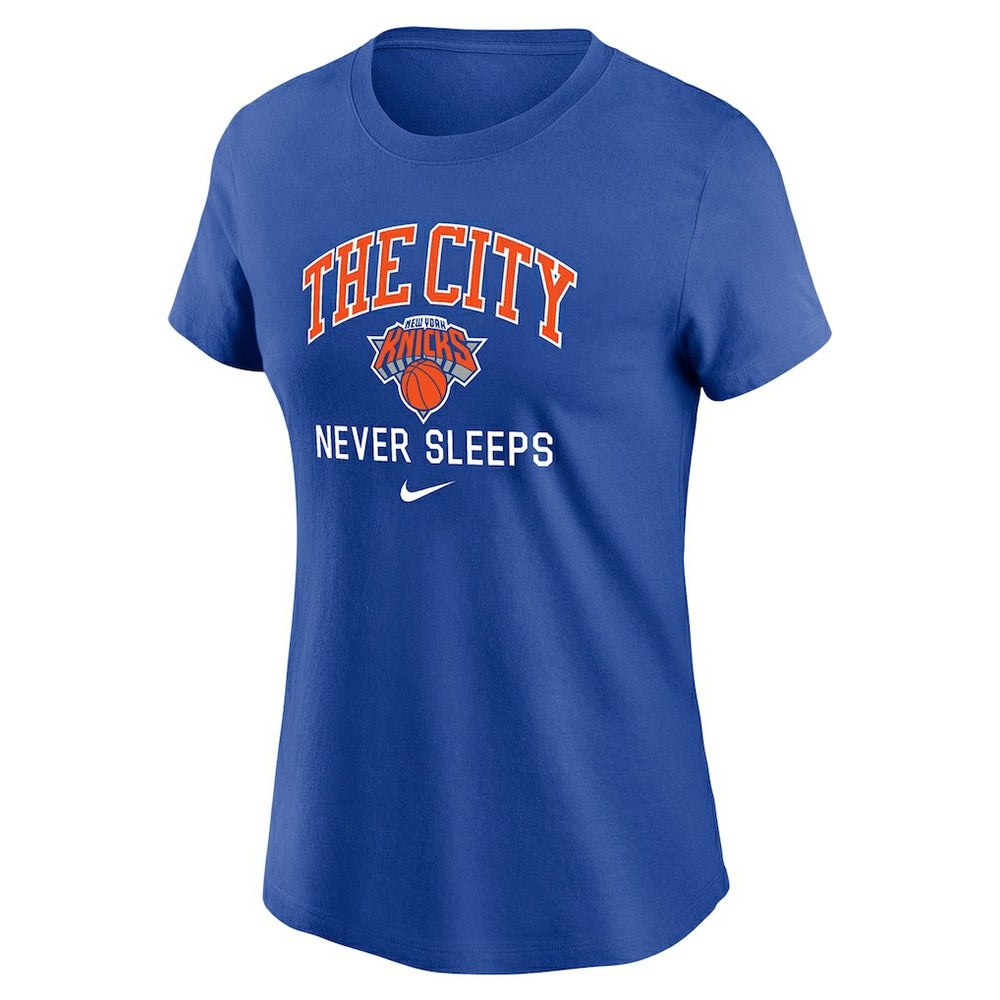 New York Knicks Women's The City Never Sleeps T-Shirt Blue - Nike