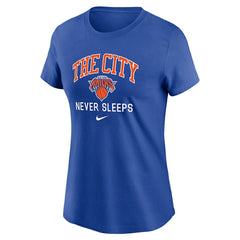 New York Knicks Women's The City Never Sleeps T-Shirt Blue - Nike