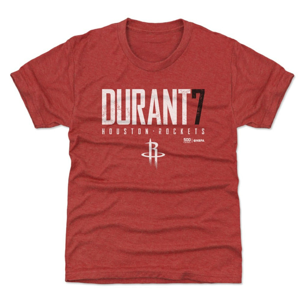 Kevin Durant Houston Rockets 500 Level Youth Elite Name & Number T-Shirt Red