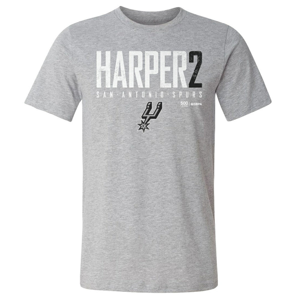 Dylan Harper San Antonio Spurs 500 Level Elite T-Shirt Heather Gray outlet