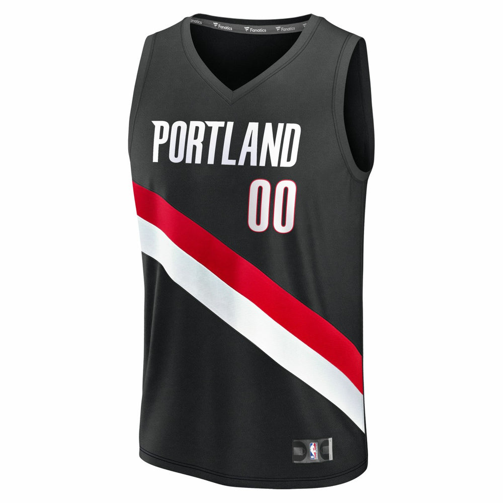 Portland Trail Blazers Fast Break Replica Custom Jersey Icon Edition Black - Fanatics