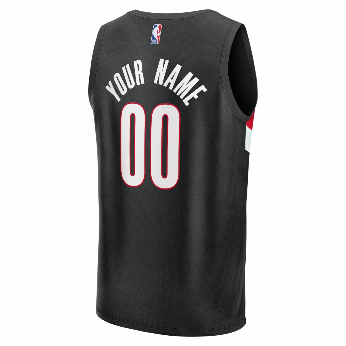 Portland Trail Blazers Fast Break Replica Custom Jersey Icon Edition Black - Fanatics