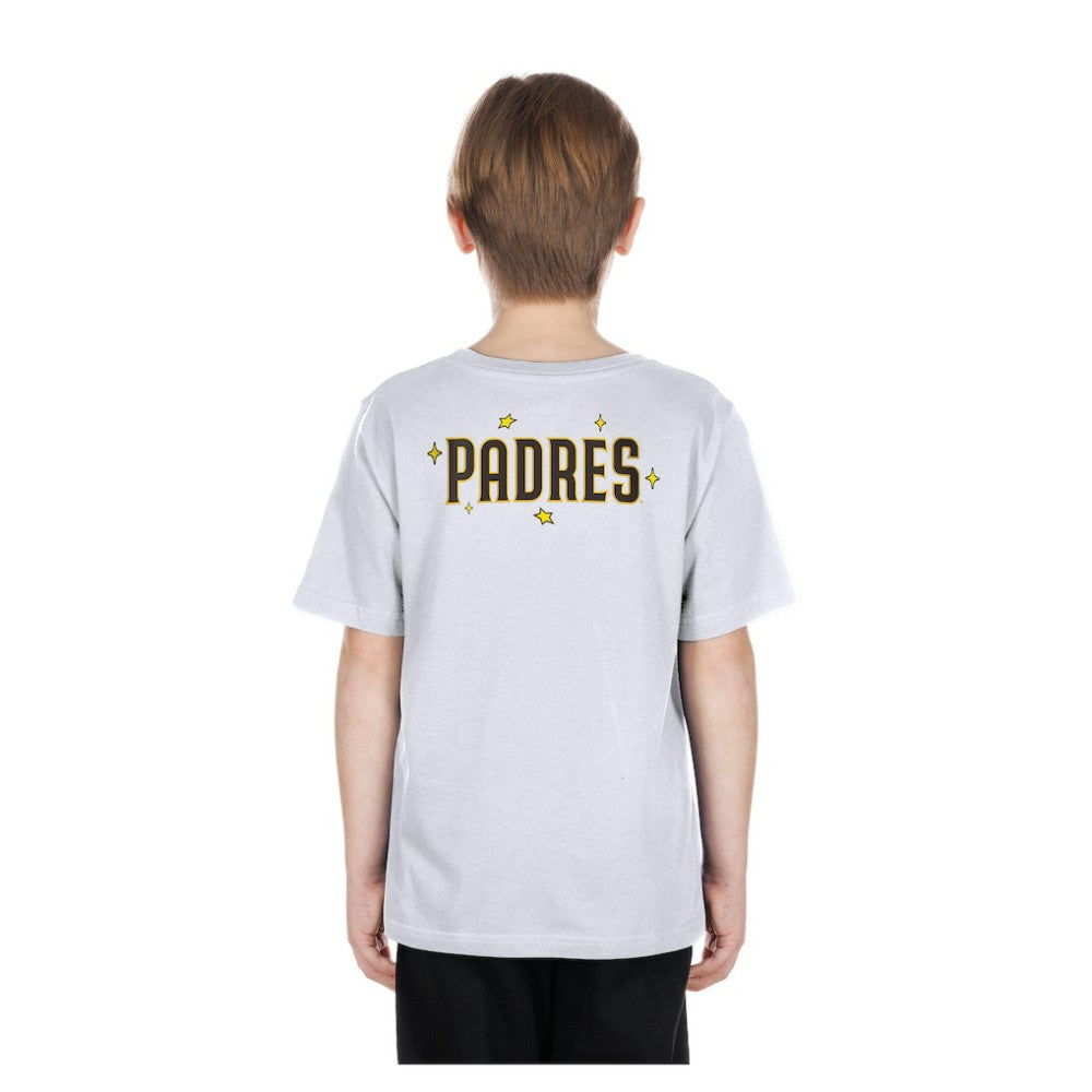San Diego Padres New Era Youth Stars & Cap T-Shirt - White T-shirts