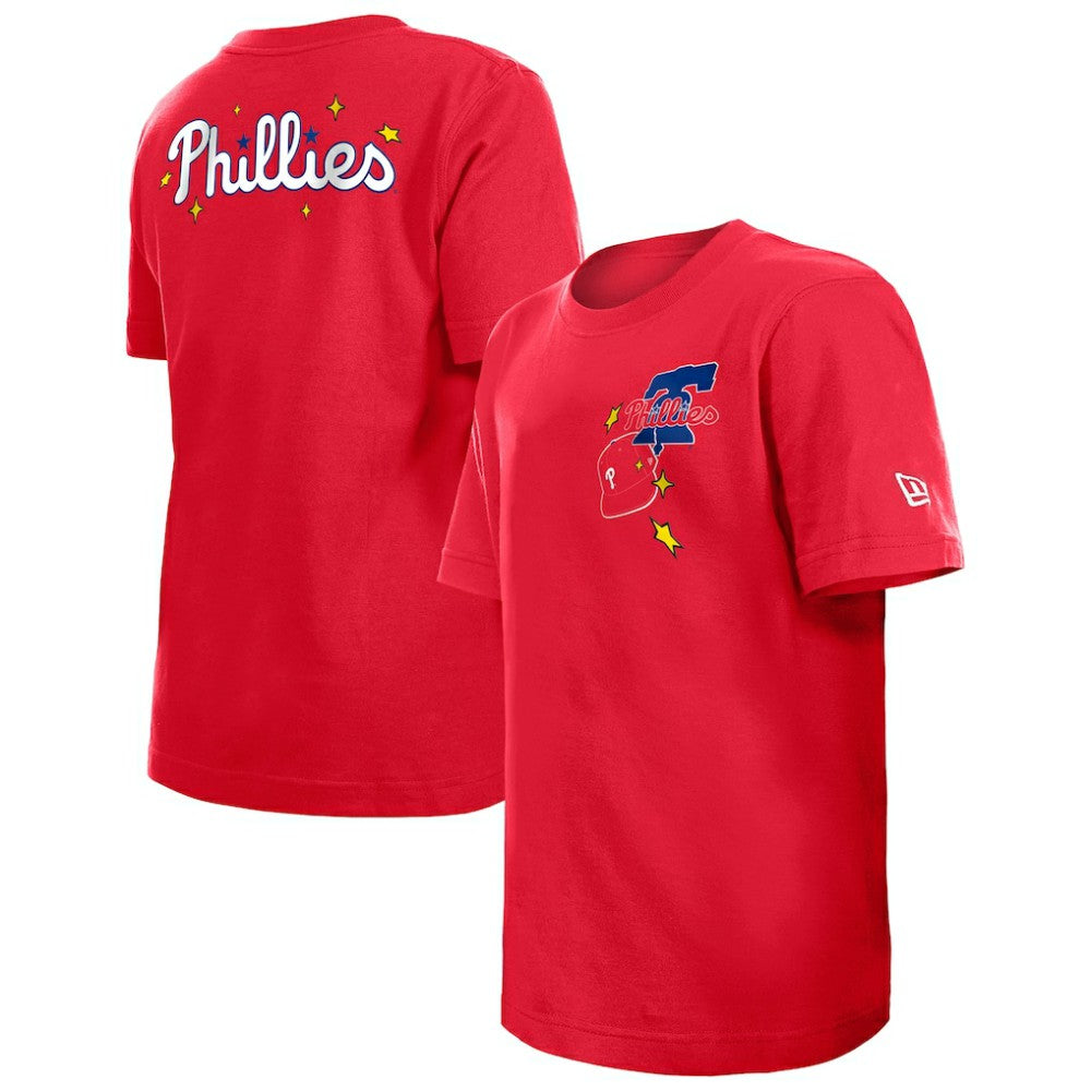 Philadelphia Phillies New Era Youth Stars & Cap T-Shirt - Red T-shirts