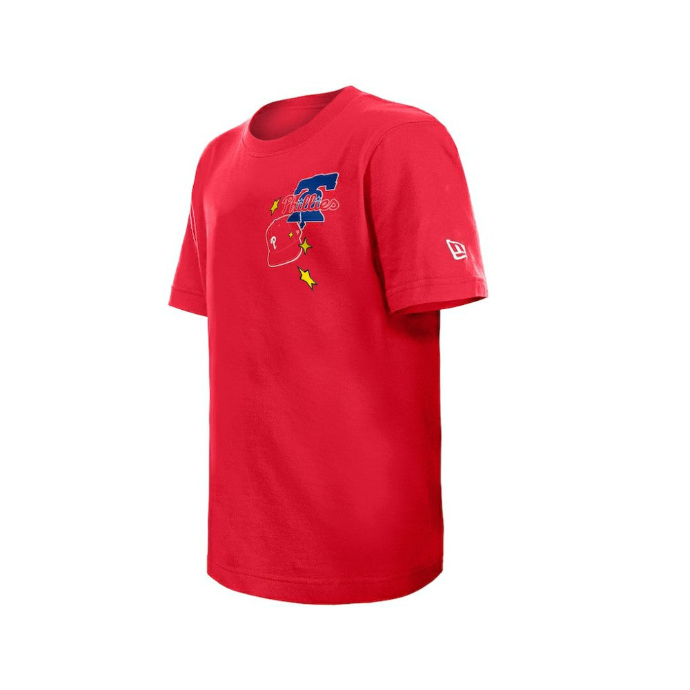 Philadelphia Phillies New Era Youth Stars & Cap T-Shirt - Red T-shirts