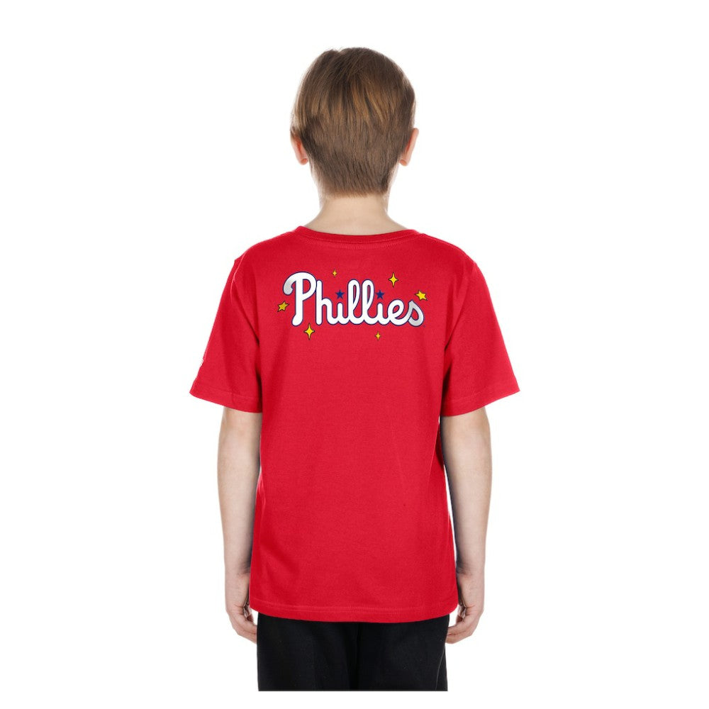 Philadelphia Phillies New Era Youth Stars & Cap T-Shirt - Red T-shirts