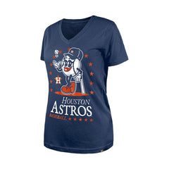 Houston Astros New Era Women's Little Miss 2 V-Neck T-Shirt - Navy T-shirts