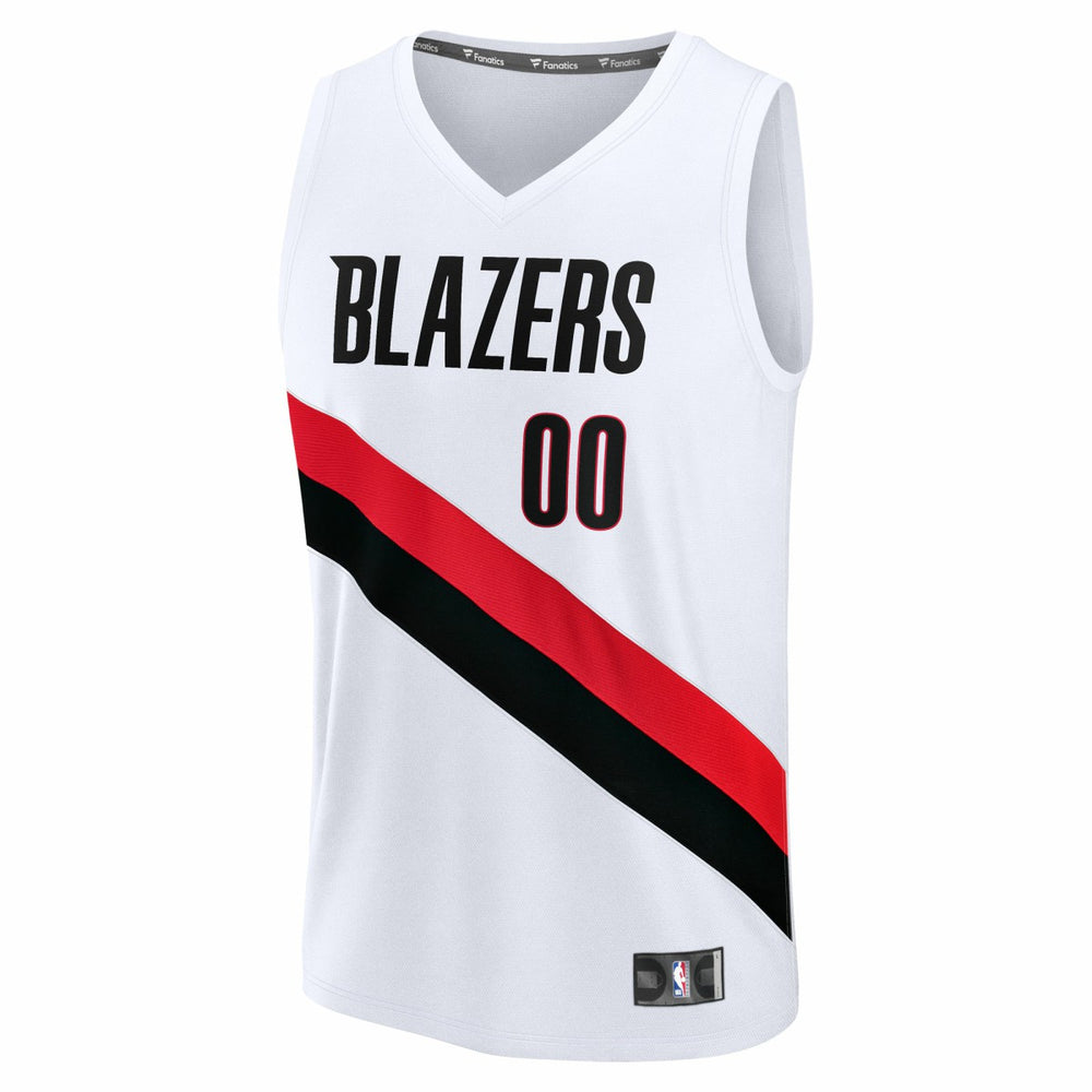 Portland Trail Blazers Fast Break Replica Custom Jersey Association Edition White - Fanatics