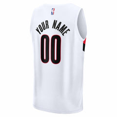 Portland Trail Blazers Fast Break Replica Custom Jersey Association Edition White - Fanatics