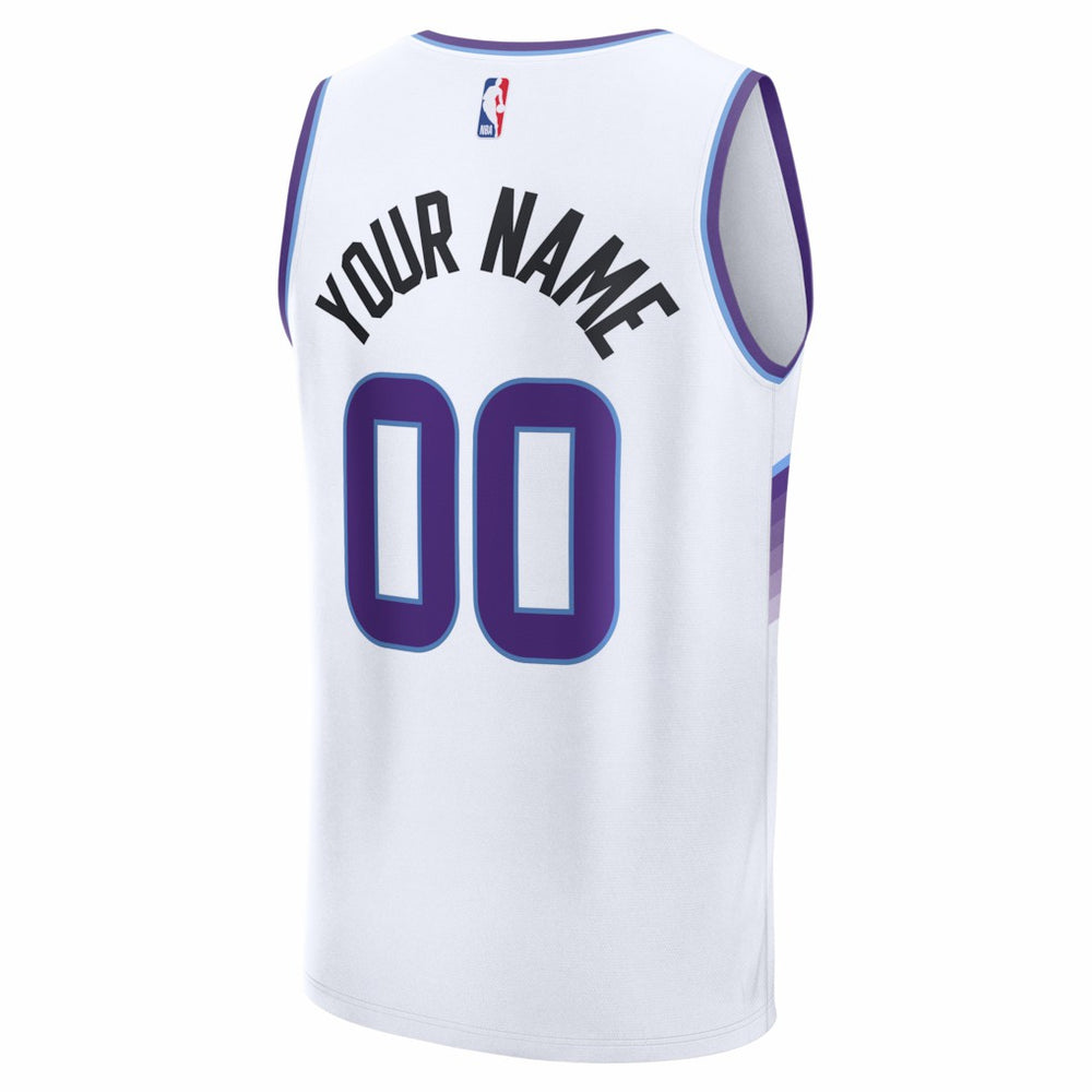 Utah Jazz Fast Break Replica Custom Jersey White Association Edition - Fanatics