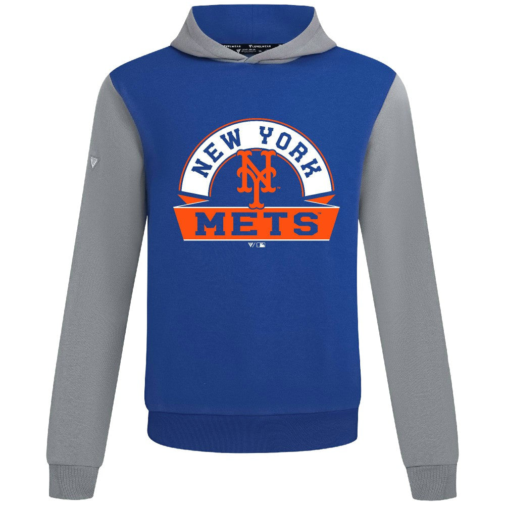 New York Mets Levelwear Throwback Ultimate Banner Arch Hoodie - Royal Hoodies