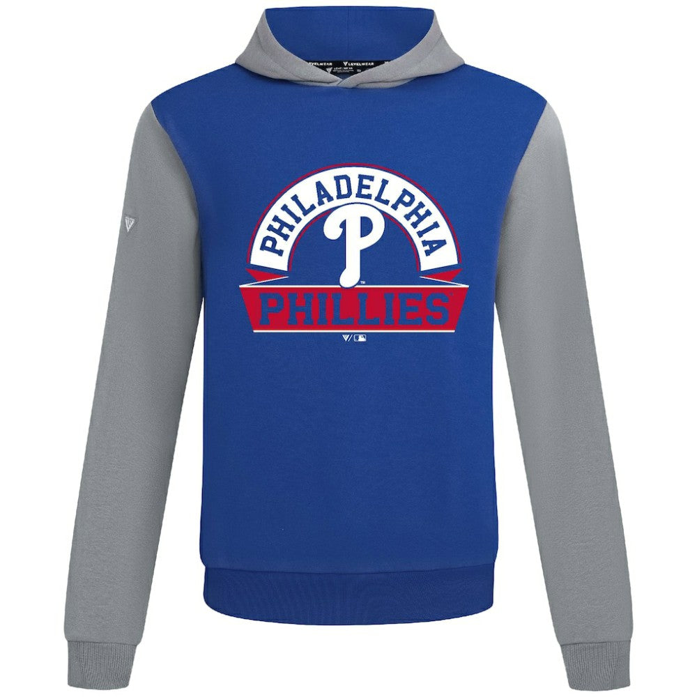 Philadelphia Phillies Levelwear Throwback Ultimate Banner Arch Hoodie - Royal Hoodies