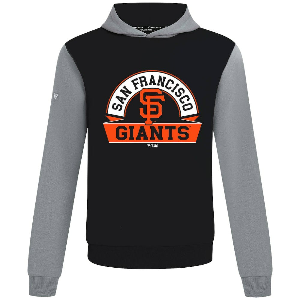 San Francisco Giants Levelwear Throwback Ultimate Banner Arch Hoodie - Black Hoodies