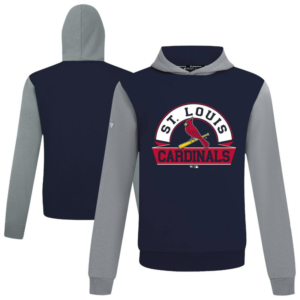 St. Louis Cardinals Levelwear Throwback Ultimate Banner Arch Hoodie - Navy Hoodies