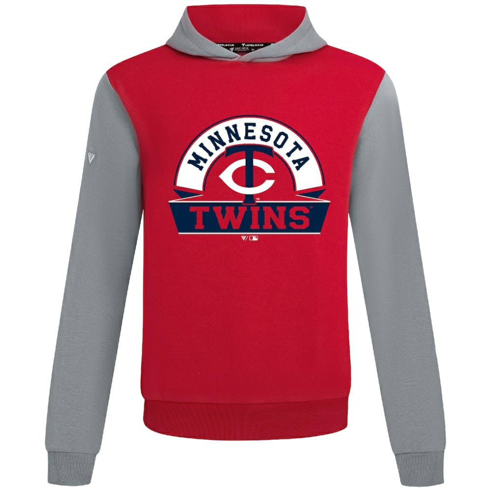 Minnesota Twins Levelwear Throwback Ultimate Banner Arch Hoodie - Red Hoodies