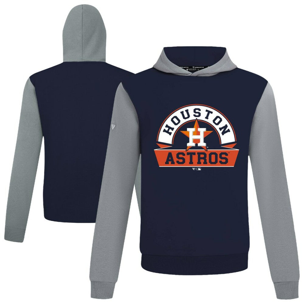 Houston Astros Levelwear Throwback Ultimate Banner Arch Hoodie - Navy Hoodies