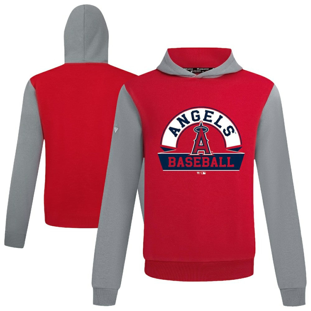 Los Angeles Angels Levelwear Throwback Ultimate Banner Arch Hoodie - Red Hoodies