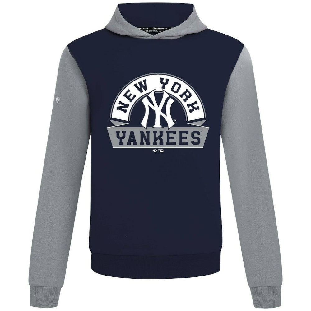 New York Yankees Levelwear Throwback Ultimate Banner Arch Hoodie - Navy Hoodies