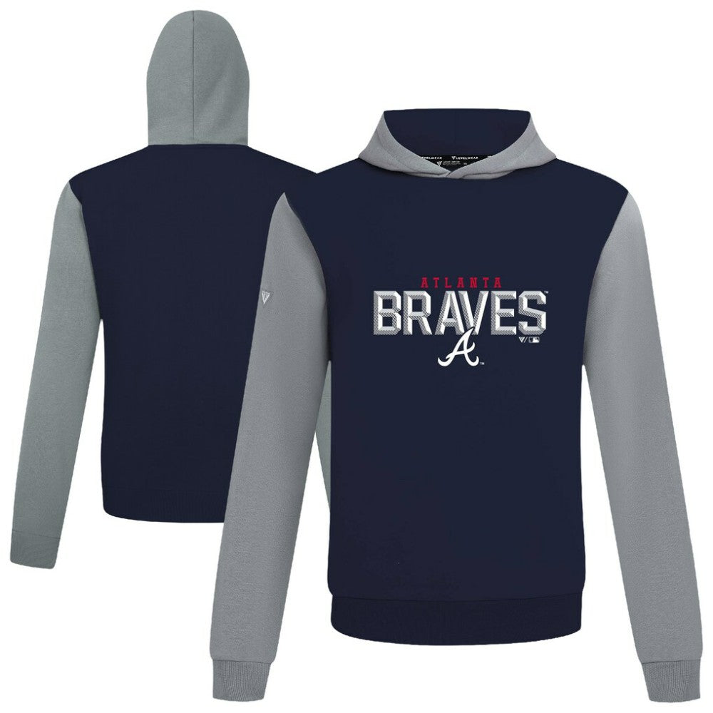 Atlanta Braves Levelwear Throwback Carve Ultimate Hoodie - Navy Hoodies
