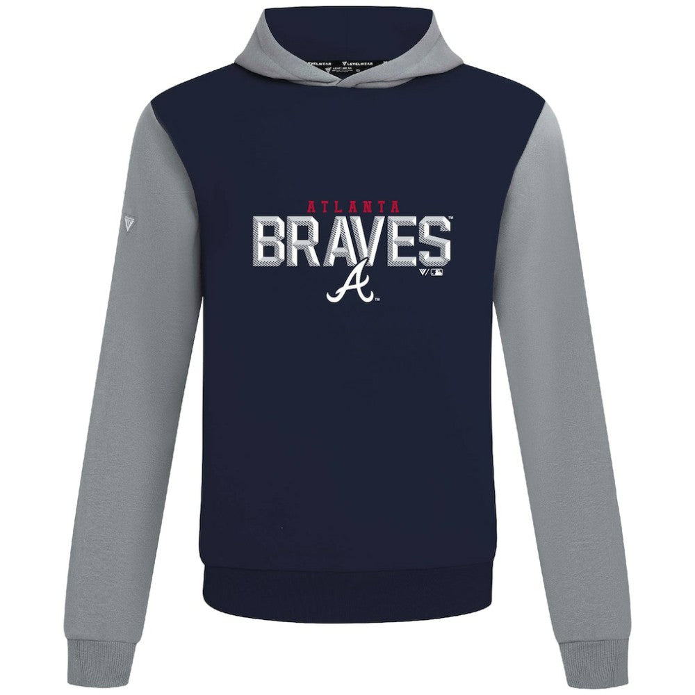 Atlanta Braves Levelwear Throwback Carve Ultimate Hoodie - Navy Hoodies