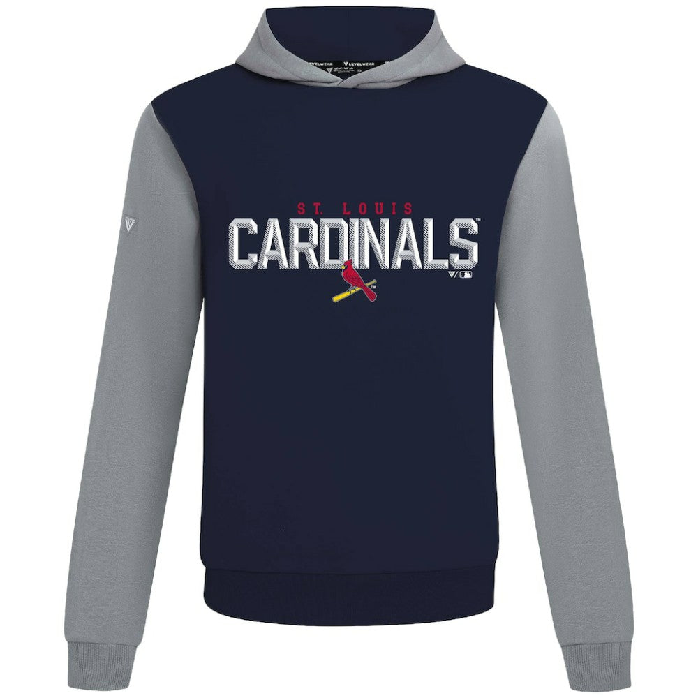 St. Louis Cardinals Levelwear Throwback Carve Ultimate Hoodie - Navy Hoodies