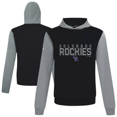 Colorado Rockies Levelwear Throwback Carve Ultimate Hoodie - Black Hoodies