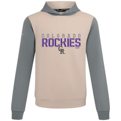 Colorado Rockies Levelwear Throwback Carve Ultimate Hoodie - Sand Hoodies