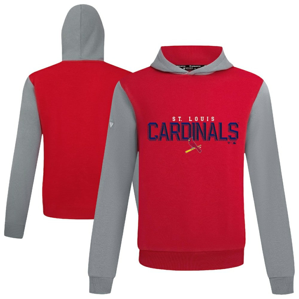 St. Louis Cardinals Levelwear Throwback Carve Ultimate Hoodie - Red Hoodies