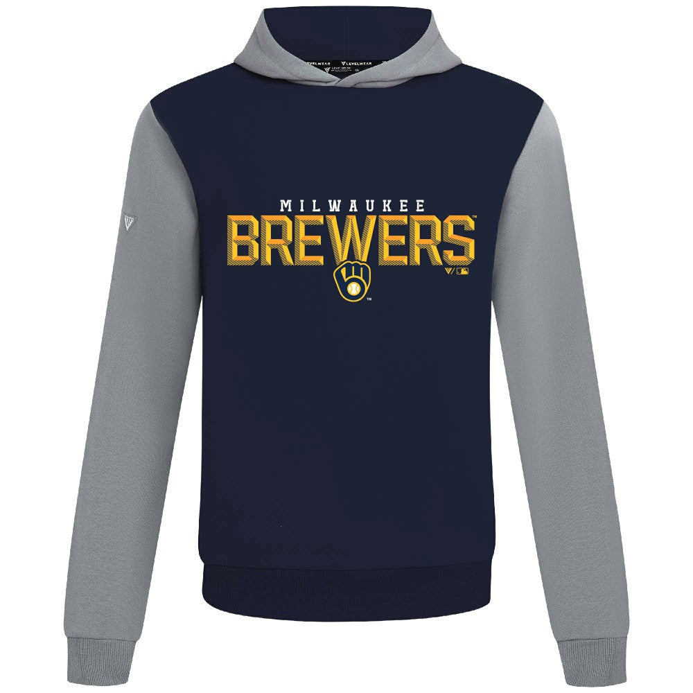 Milwaukee Brewers Levelwear Throwback Carve Ultimate Hoodie - Navy Hoodies