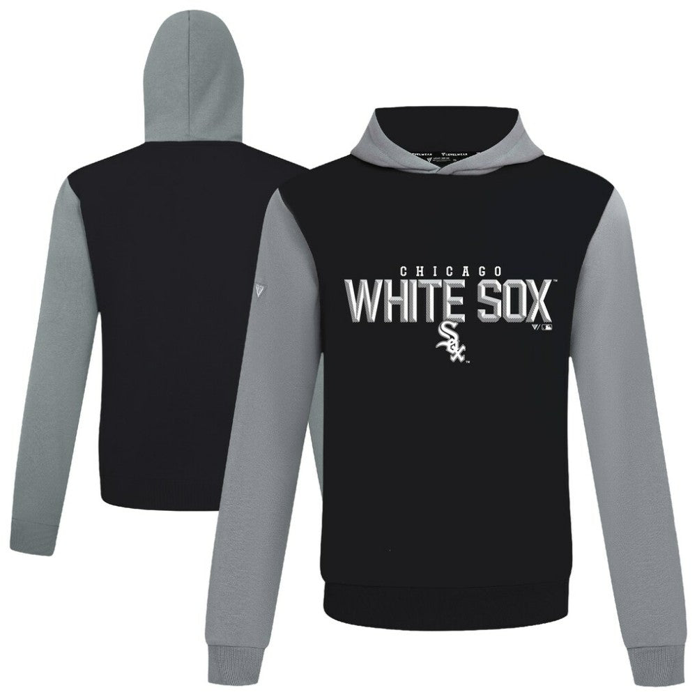Chicago White Sox Levelwear Throwback Carve Ultimate Hoodie - Black Hoodies
