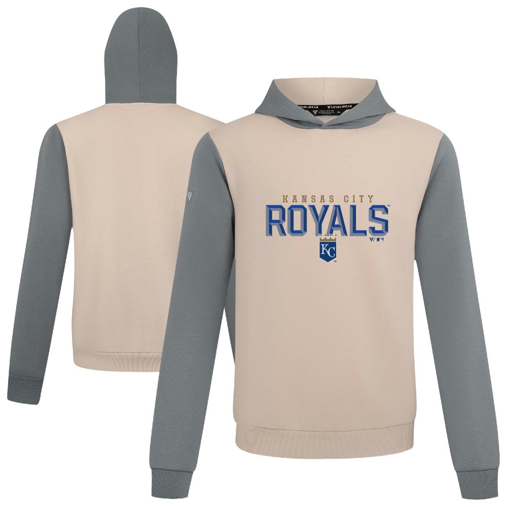 Kansas City Royals Levelwear Throwback Carve Ultimate Hoodie - Sand Hoodies