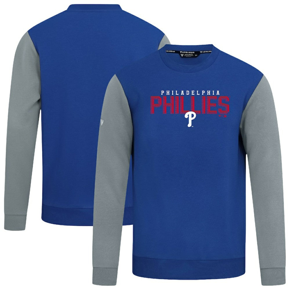 Philadelphia Phillies Levelwear Throwback Ultimate Carve Sweatshirt - Royal Sweatshirts