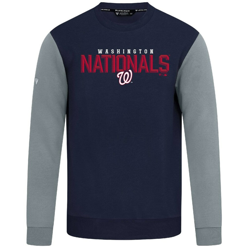 Washington Nationals Levelwear Throwback Ultimate Carve Sweatshirt - Navy Sweatshirts